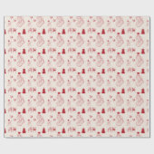 Japanisches Gigscha-Geschenk in Rot und Weiß Geschenkpapier (Flach)
