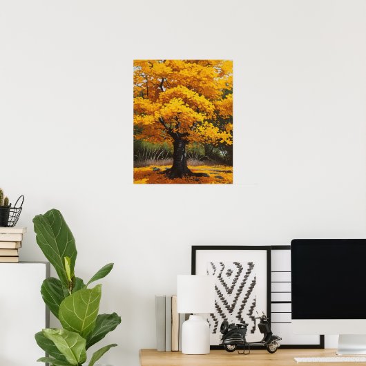 Japanisches Ginkgo Tree Art Print Poster (Heimbüro)