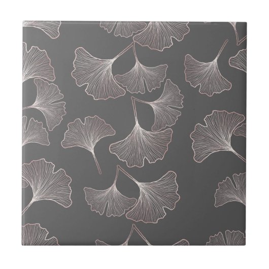 Japanisches Ginkgoblatt-Muster Fliese (Vorderseite)