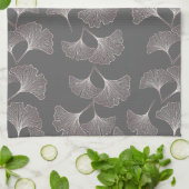Japanisches Ginkgoblatt-Muster Geschirrtuch (Gefaltet)