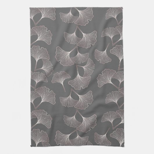 Japanisches Ginkgoblatt-Muster Geschirrtuch (Vertikal)