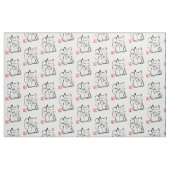 Japanisches glückliches Katze Maneki Neko Gewebe Stoff (Fat Quarter (45,7 x 55,9 cm))