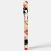 Japanisches Gold-Blumenmuster mit Monogramm Case-Mate iPhone Hülle (Rückseite / Links)