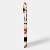 Japanisches Gold-Blumenmuster mit Monogramm Case-Mate iPhone Hülle (Rückseite / Links)