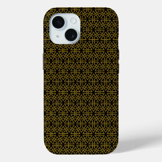 Japanisches Gold- und Schwarz-Muster Case-Mate iPhone Hülle (Rückseite)