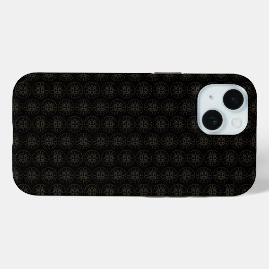 Japanisches Gold- und Schwarz-Muster Case-Mate iPhone Hülle (Rückseite (Horizontal))