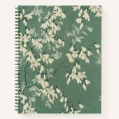 Japanisches Green Magnolia 8,5x11" Notebook Notizblock (Vorderseite)