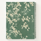 Japanisches Green Magnolia 8,5x11" Notebook Notizblock (Rückseite)