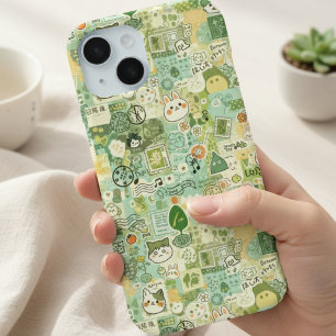 Japanisches grünes Anime-Moodboard kawaii Cartoon- Case-Mate iPhone Hülle