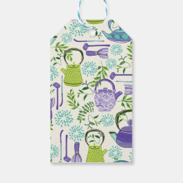 Japanisches grünes Teekannen-Design Geschenkanhänger