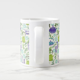 Japanisches grünes Teekannendesign Jumbo-Tasse