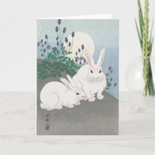 JAPANISCHES HASE- UND MOND-FALTGRIESSKARTE KARTE