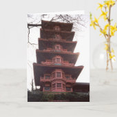 Japanisches Haus Karte (Gelbe Blume)