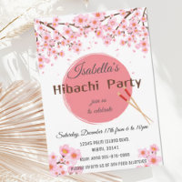 Japanisches Hibachi Dinner Party Geburtstag Einlad