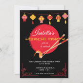 Japanisches Hibachi Dinner Party Geburtstag Einlad Einladung (Vorderseite)