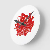 Japanisches Kameldesign Runde Wanduhr (Winkel)