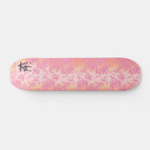 Japanisches Kanji Calligraphy Sakura Skateboard (Horizontal)