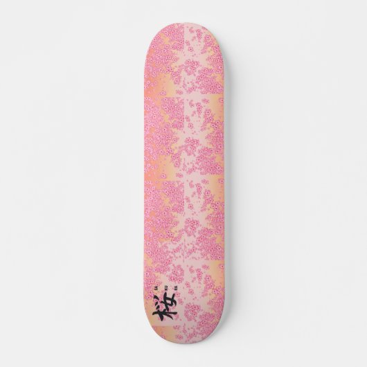 Japanisches Kanji Calligraphy Sakura Skateboard (Vorne)
