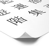 Japanisches Kanji - Dritte Klasse Poster (Ecke)