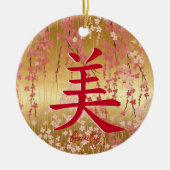 Japanisches Kanji für Beauty Keramik Ornament (Vorne)