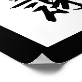 Japanisches Kanji für Dankbarkeit - Kansha Poster (Ecke)