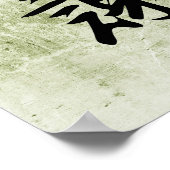 Japanisches Kanji für Dankbarkeit - Kansha Poster (Ecke)