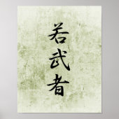 Japanisches Kanji für den jungen Krieger - Wakamus Poster (Vorne)