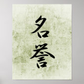 Japanisches Kanji für Ehre - Meiyo Poster (Vorne)