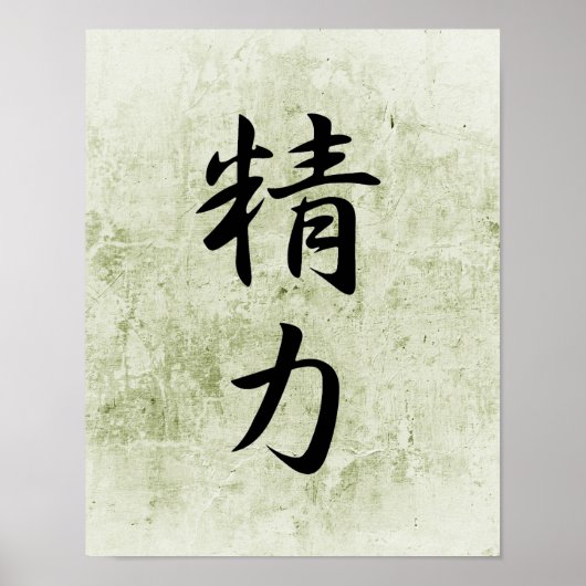 japanisches Kanji für Energie - Seiryoku Poster (Vorne)