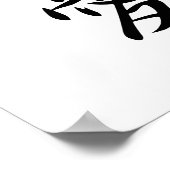 Japanisches Kanji für Geliebte - Saiai Poster (Ecke)