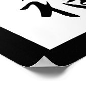 Japanisches Kanji für Glück - Koufuku Poster (Ecke)