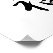 Japanisches Kanji für Glück - Koufuku Poster (Ecke)