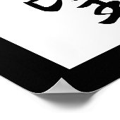 Japanisches Kanji für Hoffnung - Kibou Poster (Ecke)