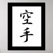 Japanisches Kanji für Karate - Karate Poster (Vorne)