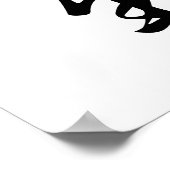 Japanisches Kanji für Lehrer - Sensei Poster (Ecke)