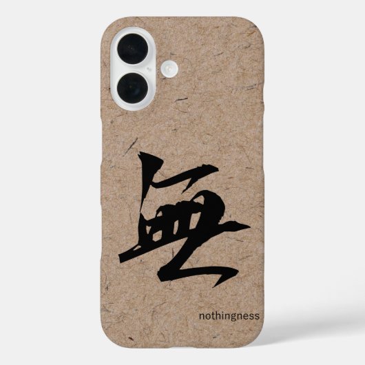 Japanisches Kanji für Nichts auf Waschpapier Case-Mate iPhone Hülle (Rückseite)
