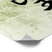 Japanisches Kanji für Verzweiflung - Zetsubou Poster (Ecke)