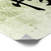 Japanisches Kanji für Wüste - Konjou Poster (Ecke)