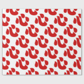 Japanisches Kanji Herzkraut 【Shin/Kokoro】 心 Geschenkpapier (Flach)