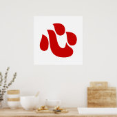 Japanisches Kanji Herzkraut 【Shin/Kokoro】 心 Poster (Küche)