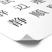Japanisches Kanji - Vierte Klasse Poster (Ecke)