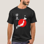 Japanisches Karten-Flaggen-Shirt T-Shirt (Vorderseite)