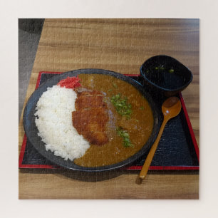 Japanisches Katsu Curry und Reis Puzzle