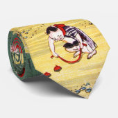 Japanisches Katzen Land, Utagawa Kunitoshi Krawatte (Gerollt)