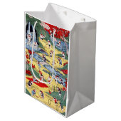 Japanisches Katzen Land, Utagawa Kunitoshi Mittlere Geschenktüte (Vorderseite Schrägansicht)