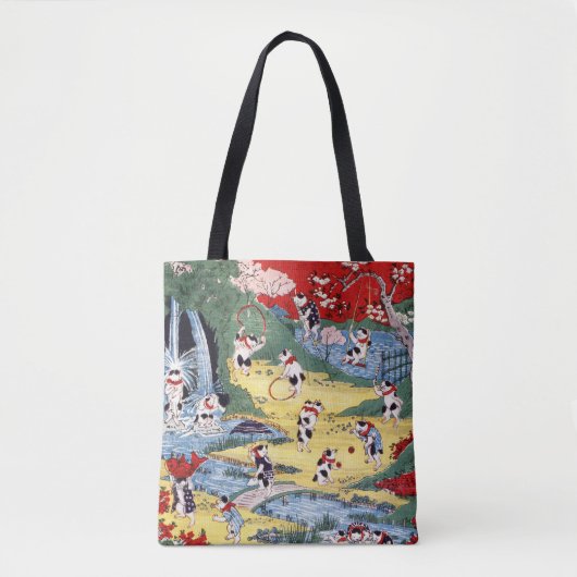 Japanisches Katzen Land, Utagawa Kunitoshi Tasche (Vorderseite)