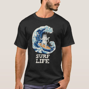 Japanisches Katzensurfleben T-Shirt