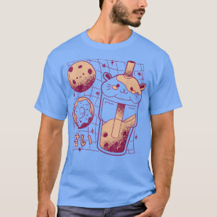 Japanisches Kawaii Boba Tea Meerschweinchen Donut T-Shirt