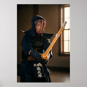 Japanisches Kendo Poster