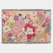 Japanisches KIMONO Gewebe, Blume Decke (Vorderseite)